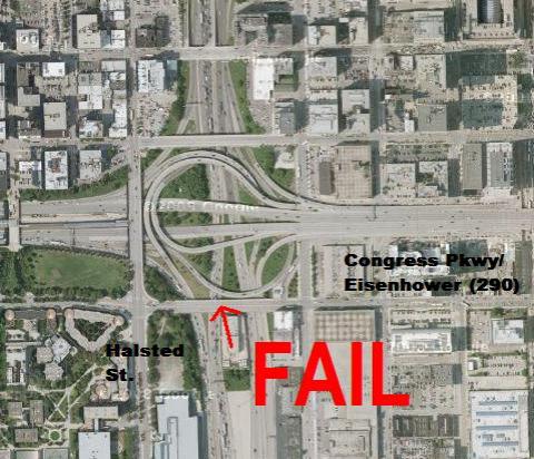 Highway interchange, and epic fail
